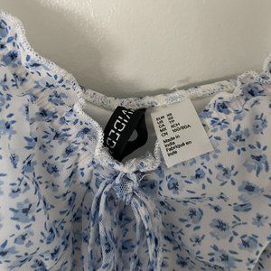 h&m bodycon rutched floral dress